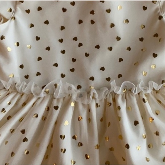 Carters baby girl dress like new 3 months gold heart 💛 design - Picture 8 of 8